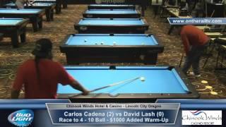 CWO Warm up 10 Ball - David Lash vs Carlos Cadena