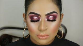 Contemporary Asian Bridal Makeup | Halo Smokey Eyes And Glossy Lipstick