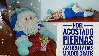 Como Hacer Un Papa Noel Acostado  Con Moldes Gratis / Gane Dinero/ Haga y Venda.