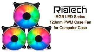 RGB LED PWM Case Fan for Computer Case-Ultra Quiet Long Life Gaming PC Cooling Fan-RGB PWM connector