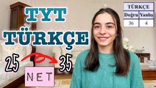 TYT Türkçe 25 Netten 35 Nete Serüvenim| Dil Bilgisi + Paragraf Taktikleri, Kaynak + Kanal Önerisi