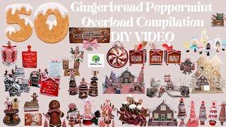 50 *Must See* Dollar Tree Gingerbread  Peppermint DIY Mega Christmas Compilation Craft Video