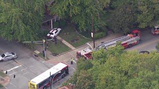 Aerials of crash involving TARC bus in Old Louisville