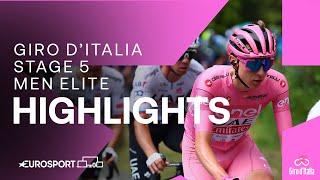 A Day To Forget For The Sprint Teams  | Giro D'Italia Stage 5 Race Highlights | Eurosport Cycling