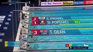 David Popovici  200m Freestyle 1:43.21 (2022)