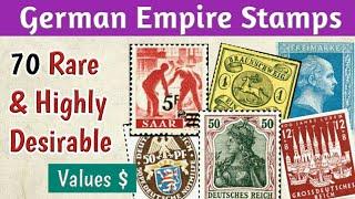 Rare German Stamps Worth Money - Part 3 | 70 Valuable Germany Postage Stamps Review