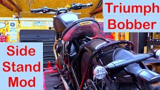 Triumph Bobber 1200:-  "Side Stand Mod" !