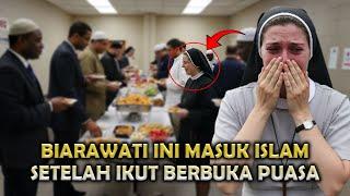 AMERIKA GEMPAR ! SEORANG BIARAWATI IKUT BERBUKA PUASA DENGAN TKI MALAH MASUK ISLAM