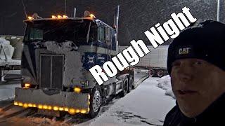Power Outage At Truck Stop While I Get My Peterbilt Stuck In Snow