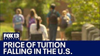 College tuition falling at many US schools