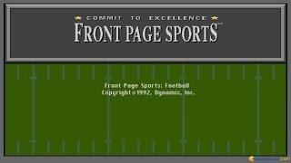 Front Page Sports: Football gameplay (PC Game, 1992)