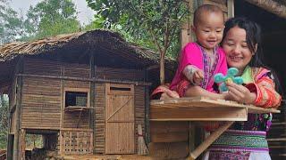 Life of a 17 Year Old Single Mother - Building a warm bamboo house alone - The perfect home