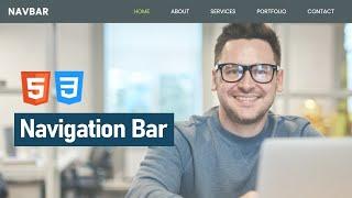 How To Make Navigation Bar In HTML And CSS | Navbar HTML CSS Tutorial