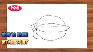 How to draw Starfruit