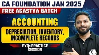 Accounts: PYQs Previous Session| CA Foundation Jan 2025 Free Agastya Batch