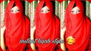Instant ready hijab tutorial ||2 easy step full coverage 