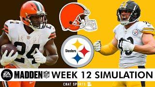 Browns vs Steelers Madden Simulation Reaction For 2024 NFL Season | Browns Week 12 Madden 25 Rosters