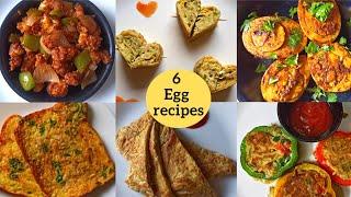 6 Easy to Make Egg Recipes | Instant Egg Recipes for Breakfast and Snacks | Under 10 minutes Recipes