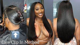 EASY & QUICK Clip In Hair Extensions | Minimal Leave Out | SLAYEDBYJORDAN