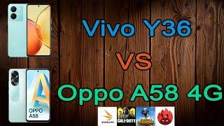 Vivo Y36 VS Oppo A58 4G | AnTuTu, PUPG Mobile,  COD Mobile, 3D Mark,...