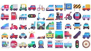 3D Emoji Meanings Part 26 - Ground Transport | Fluent Emojis | English Vocabulary