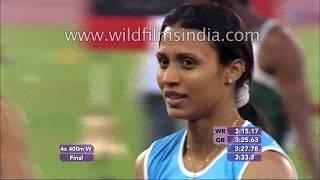 Indian women win Gold! Women's 4x400m relay race in India: Commonwealth Games