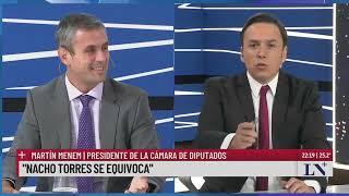 Martín Menem en exclusivo con José Del Rio: "Es imprudente la maniobra de Nacho Torres"