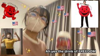 asian girl tries Kool aid for the first time (2020 colourised)