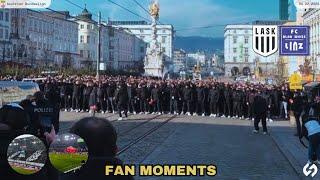 Lask Ultras at Derby Against Blau-Weiss Linz