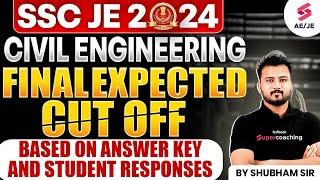 SSC JE 2024 Final Expected Cut-off | Civil Engineering (Based on Offical Answer Key ) By Shubham Sir