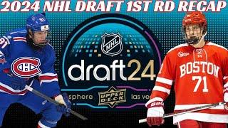 2024 NHL Draft 1st Round Recap - Picks 1-32