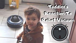 Toddler's Reaction To Robot Vacuum