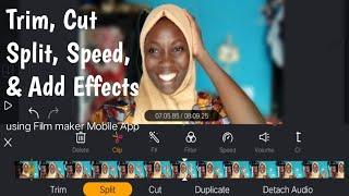 How to Cut, Split, Trim on Film Maker Pro- free movie editor for simple video editing 2021