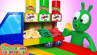 Pea Pea Explores Colorful Pringles Delivery Truck - Adventure for kids - Pea Pea Funny Adventures