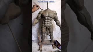 मिट्टी से 2 फिट की हनुमान जी बनाने सीखें || Hanuman murti making || Apna Multi talent Hanuman