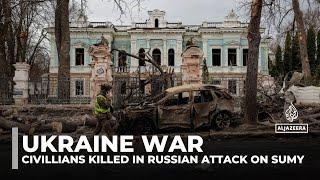 At least 34 killed in Russian attack on Ukraine’s Sumy condemned by EU, US