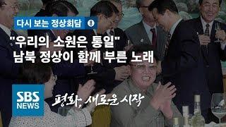 "우리의 소원은 통일" 남북 정상이 함께 부른 노래 / SBS / 2018 남북정상회담 '평화, 새로운 시작' / 다시 보는 정상회담 (8)