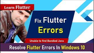 How to resolve unable to find bundled Java Version | flutter tutorial for beginners in hindi