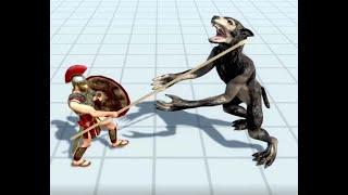 Spartan vs Werewolf - Animal Revolt Battle Simulator