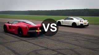 Ferrari LaFerrari Vs Nissan GTR Drag Race - DRAGINFO