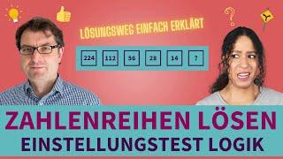 Zahlenreihen lösen | Einstellungstest Logisches Denken trainieren #einstellungstest #logik #lernen