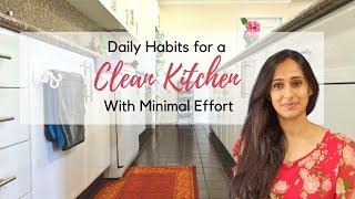 20 DAILY HABITS FOR A CLEAN AND ORGANIZED KITCHEN