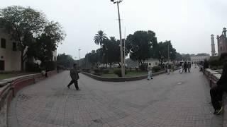 360 Degree 4K Video of Hazoori Bagh Front of Badshahi Mosque Lahore