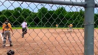 11year old Logan tretter hits a homerun in gopher state