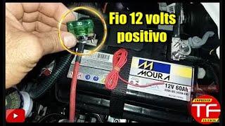 Onde ligar o fio 12 volts positivo para instalar kits de vidro e trava elétrica + alarme