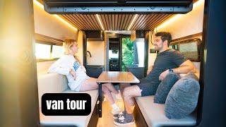 The BEST 144" Sprinter Van Layout | Hi-Tech Luxury 4x4 Van Tour | Massive Shower and TWO Beds!