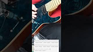 Quick A harmonic minor run with tabs!!!  #alternatepicking #harmonicminor #guitartutorial