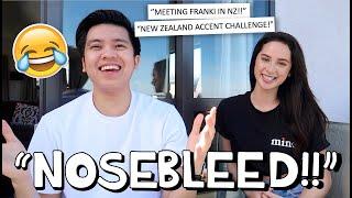 "NEW ZEALAND ACCENT CHALLENGE WITH FRANKI RUSSELL!!"  NOSEBLEEDING!!  | Kimpoy Feliciano