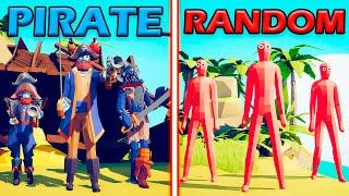 MEGA PIRATE TEAM vs RANDOM UNITS TEAM - Totally Accurate Battle Simulator | TABS