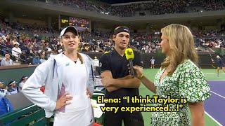 Rybakina & Fritz Interview after beating Anisimova & Medvedev at Eisenhower Cup